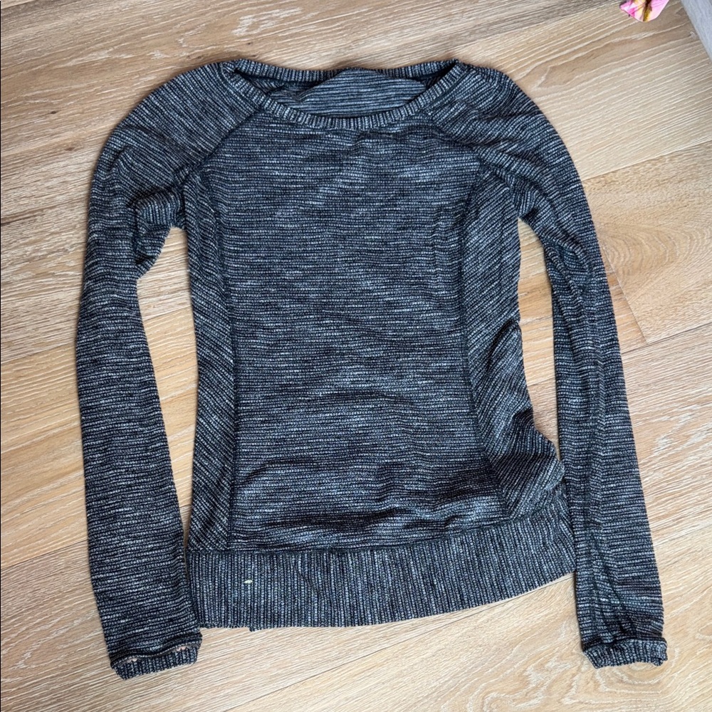 lululemon athletica Charcoal Crew Neck Top